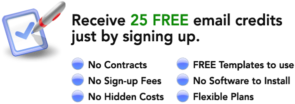 25 Free Email Credits, Free Account Signup
